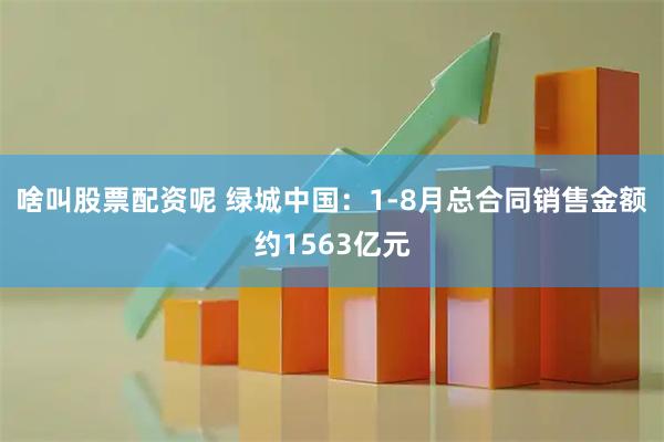 啥叫股票配资呢 绿城中国：1-8月总合同销售金额约1563亿元